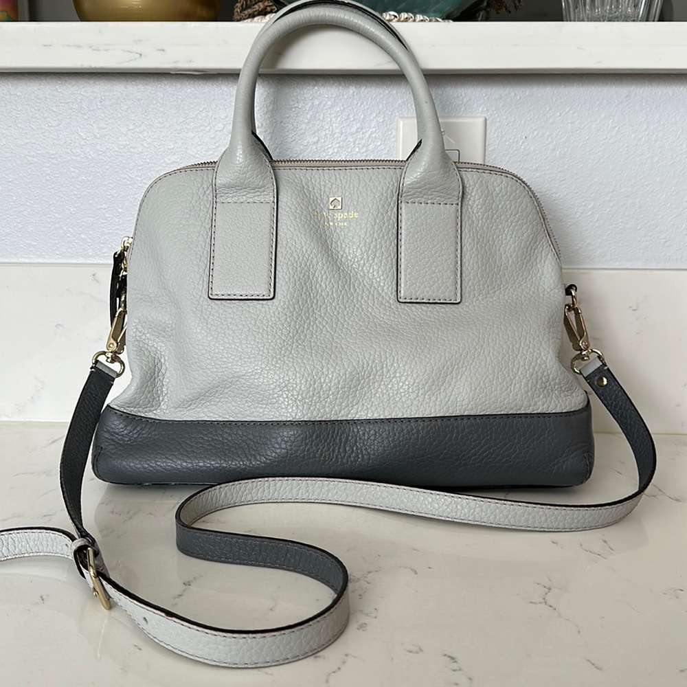 Kate Spade two-tone grey satchel bag